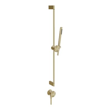 Gessi Origini Штанга в комплекте с душевой лейкой, шланг 1,50 м и вывод воды. в компл с отд вставкой, Brushed Brass PVD