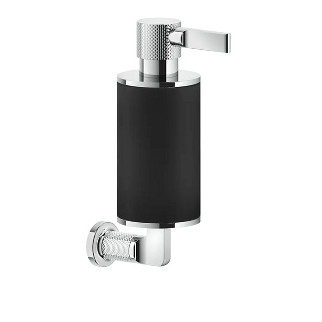 Gessi Inciso Дозатор для жидкого мыла настенный, черный/хром