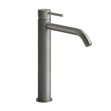 Gessi 316 Смеситель для раковины на 1 отверстие, высокий h=305мм, без донного клапана, излив 155мм, steel brushed