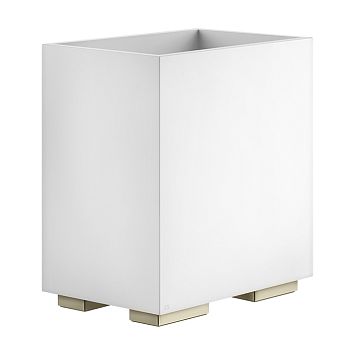 Gessi Rettangolo Корзина для мусора белая, Warm Bronze Br PVD