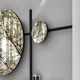 Cielo Siwa Зеркало косметическое круглое D-25 см, рама в черном цвете купить в Москве: интернет-магазин StudioArdo