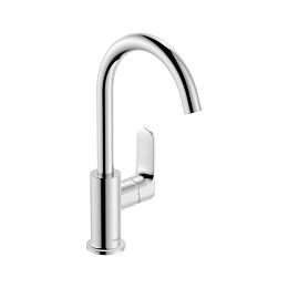 Hansgrohe Rebris S Смеситель для раковины 210, с поворотным изливом, со сливным гарнитуром, хром купить в Москве: интернет-магазин StudioArdo