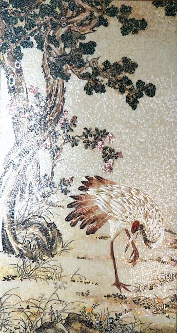 Панно ART NATURA Журавль и Гончая  140x280 см