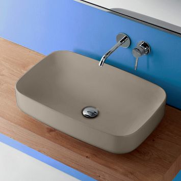 Раковина Kerasan  Tribeca  60х38 см, без отв., накладная, цвет: Nocciola
