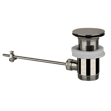 Gessi Emporio Technical Accessories Донный клапан для раковины на 1 1/4 c донным клапаном и переливом, Finox Brushed Nickel