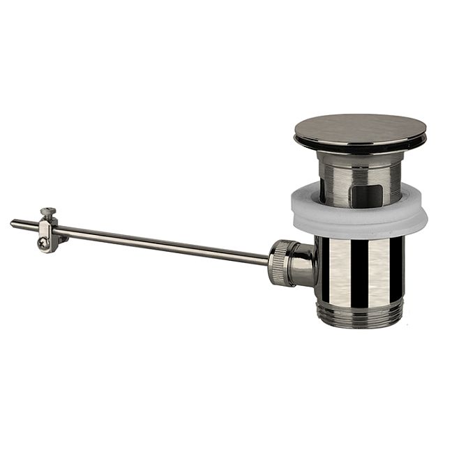 Gessi Emporio Technical Accessories Донный клапан для раковины на 1 1/4 c донным клапаном и переливом, Finox Brushed Nickel