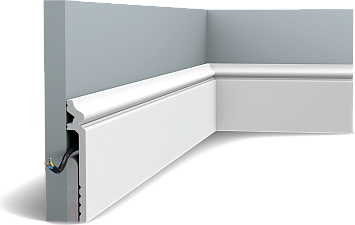 Плинтус Orac Décor SX186 CONTOUR дюрополимер 200,0 x 2,2 x 13,8