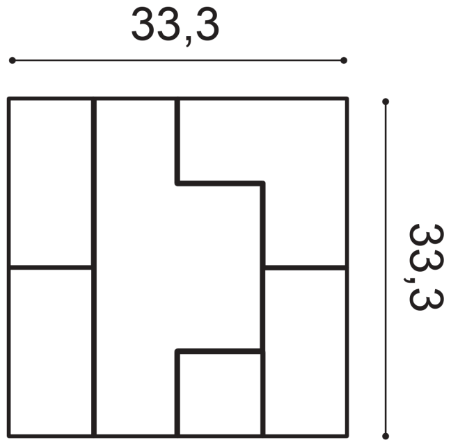 Декоративный элемент Orac Décor W103 CUBI пуротач 33,3 x 33,3 x 2,5