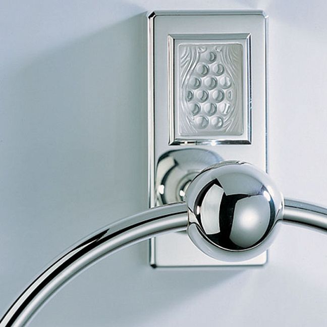 THG M&eacute;tropolis cristal clair Полотенцедержатель - кольцо 18см., подвесной, цвет: хром/прозрачный хрусталь