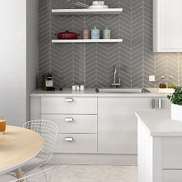 Керамическая плитка Equipe Chevron Wall Light Grey Right 5,2x18,6 купить в Москве: интернет-магазин StudioArdo