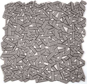 Микромозаика Sergio Savino Fasce Rigate 30x30 Aluminium