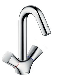 Смеситель для раковины Hansgrohe Logis на 1 отв, с 2 ручками, цвет: хром купить в Москве: интернет-магазин StudioArdo