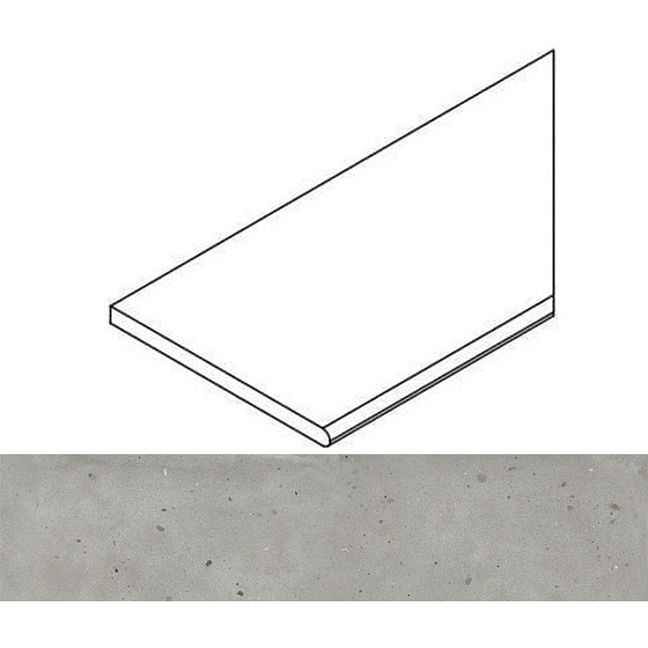 Italon Бордюр из керамогранита Avantgarde Silver Bordo 30x120 Round Dx