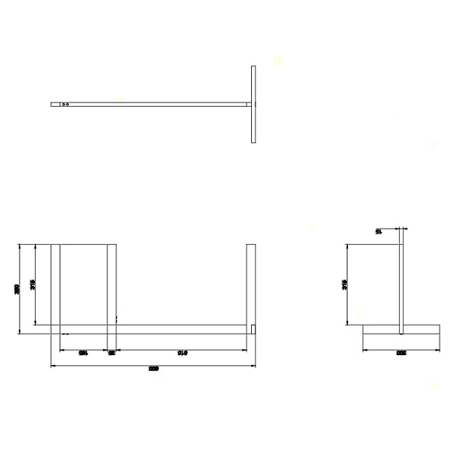 Gessi Rettangolo Полотенцедержатель двойной напольный, хром