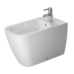 Duravit Happy D.2  Биде напольное  с перел., с 1 отв. под смес., вкл. заглушку для перелива, хром, вкл. крепление Durafix, 365x630мм, цвет: Белый купить в Москве: интернет-магазин StudioArdo