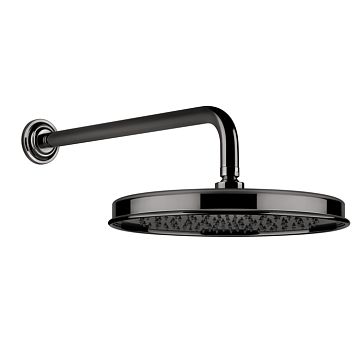 Gessi Venti20 Верхний душ 328 мм., с настенным держателем 389 мм., Black Metal PVD