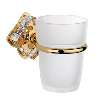 THG P&eacute;tale de cristal clair Стакан, подвесной, цвет: золото/прозрачный хрусталь