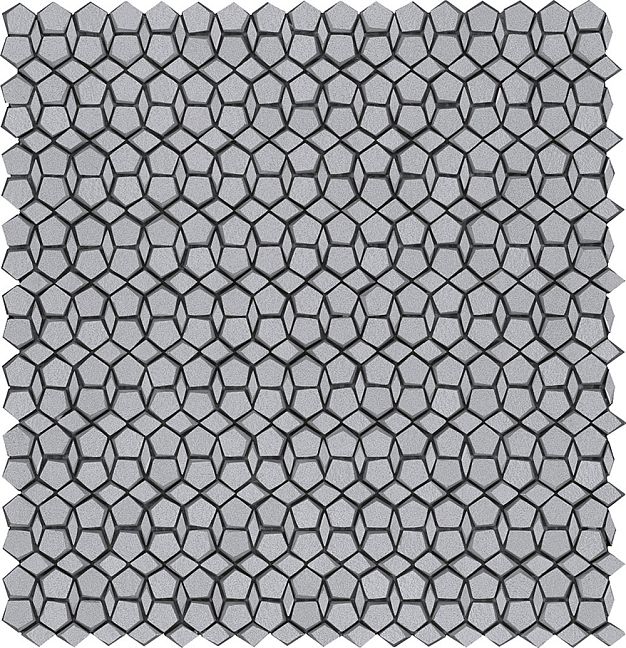 Микромозаика  Sergio Savino Pentagoni 30х30.8см, настенная, цвет: Silver