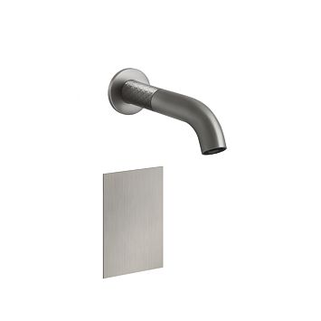 Gessi 316 Intreccio Смеситель для раковины настенный, электронный, излив 200 мм., внешняя часть, Steel Brushed