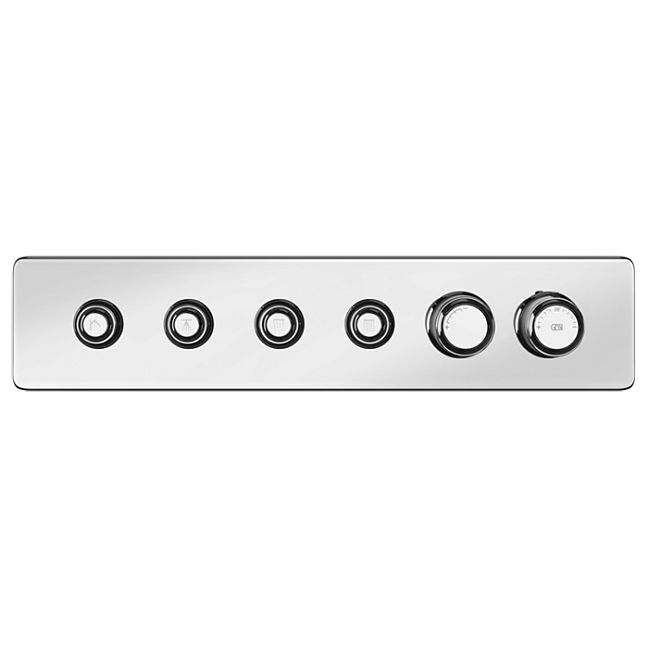 Gessi Hi-Fi Eclectic Смеситель для душа настенный встраиваемый, термостатический, с 4 запорными кнопками, Хром