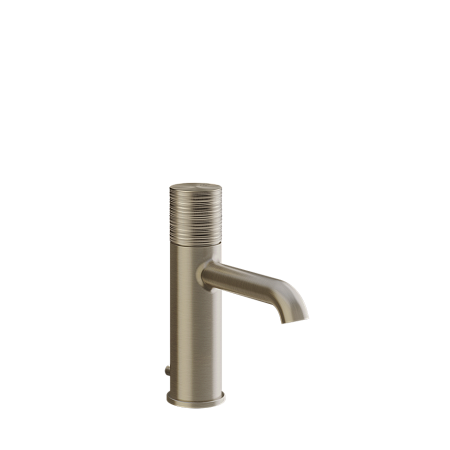 Смеситель для раковины с донным клапаном и соединительными шлангами Gessi Habito Trame, цвет Brushed Brass PVD