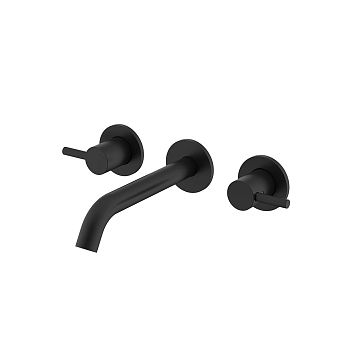 Nemo NM-2316MB Смеситель из стены для раковины с донным клапаном MATTE BLACK