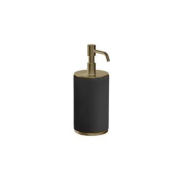 Gessi Tondo Дозатор для жидкого мыла настольный черный, Finox Brushed Nickel