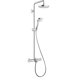 Душевая система Hansgrohe Croma Select S 180 SHP, верхний душ 187мм, с ручным душем и смесителем, цвет: белый/хром купить в Москве: интернет-магазин StudioArdo