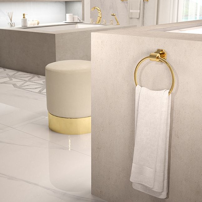 THG Nihal Porcelaine Ivoire Полотенцедержатель-кольцо  18см., подвесной, цвет: Soft gold