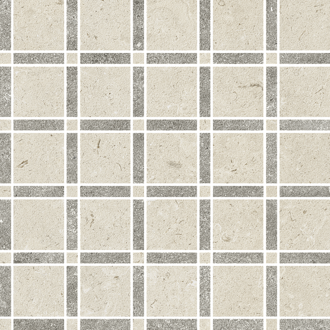 Italon Керамогранитная мозаика Aura Stone White Vertigo 31,3x31,3x0,9 Матовая