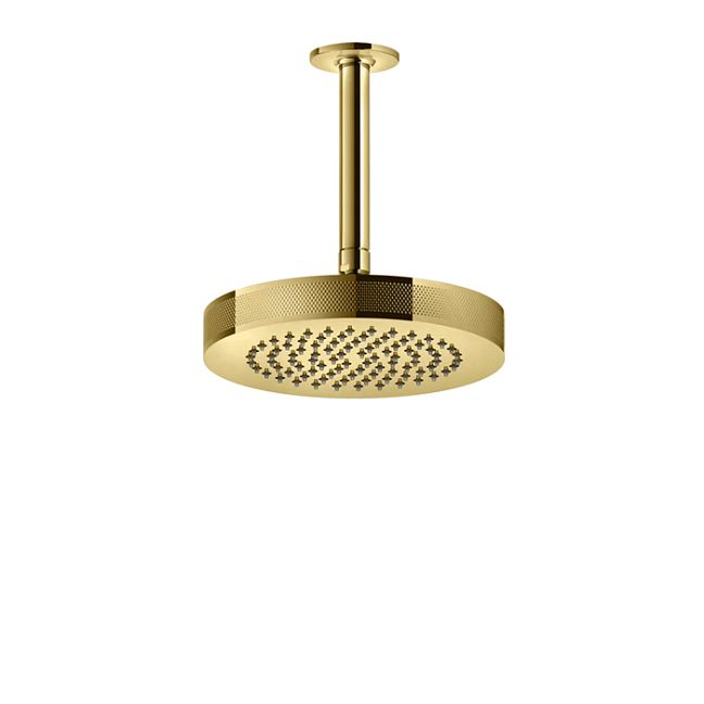 Gessi Inciso Потолочная душевая головка шарнирная на 1/2, 218 мм, длина изготавливается под заказ (мин. 105, макс. 1855мм), золото