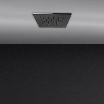 Gessi Minimali Встраиваемая в потолок душевая система 350х350 мм., с функцией тропический ливень, Mirror Steel (без накладной панели 57871)