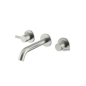 Nemo NM-2316BN Смеситель из стены для раковины с донным клапаном BRUSH NICKEL