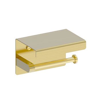Nemo NM-C01055BG Держатель туалетной бумаги с полкой, BRUSH GOLD
