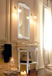 KERASAN Retro Зеркало в деревянной раме 63xh116см, цвет белый матовый  купить в Москве: интернет-магазин StudioArdo
