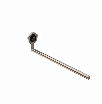 Jorger Shado Полотенцедержатель L-40cm, вставка из камня Black Marble, цвет satin nickel (матовый никель)