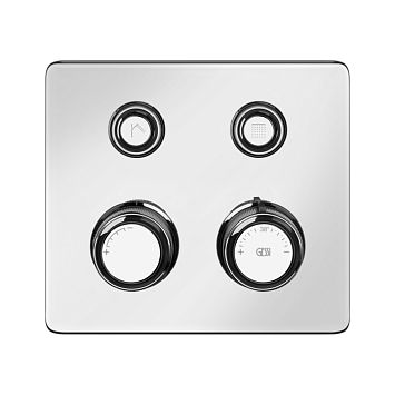 Gessi Hi-Fi Eclectic Смеситель для душа настенный встраиваемый, термостатический, с 2 запорными кнопками, Хром
