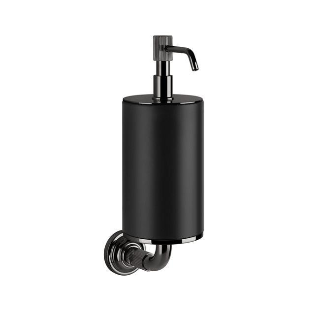 Gessi Venti20 Дозатор для жидкого мыла подвесной, черный, фурнитура Black Metal PVD