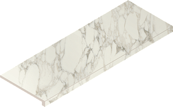 Italon Керамогранитная ступень Charme Deluxe Scalino Ang. DX Arabescato 33х80 Nat