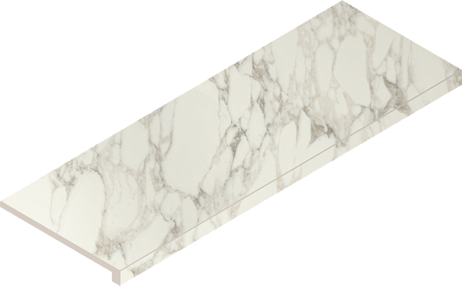 Italon Керамогранитная ступень Charme Deluxe Scalino Ang. DX Arabescato 33х80 Nat