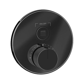 Gessi HI-FI Comfort Смеситель настенный встраиваемый, термостатический, с 1 запорной кнопкой, Black Metal PVD
