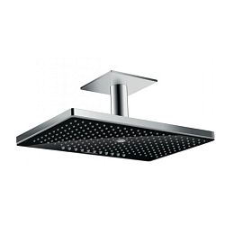 Верхний душ Hansgrohe Rainmaker Select 460 466x300мм, потолочный держатель, 3jet (Rain, RainStream, MonoRain), цвет: черный/хром купить в Москве: интернет-магазин StudioArdo