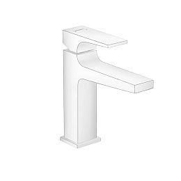 Смеситель для раковины Hansgrohe Metropol 110, на 1 отв, с донным клапаном, излив 135мм, цвет: белый матовый купить в Москве: интернет-магазин StudioArdo
