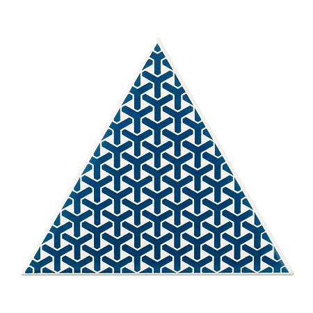 Керамическая плитка Petracers Triangolo Ypsilon Blu Su Bianco 17x17