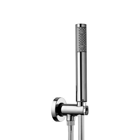 BOSSINI (ZEN) Душевой комплект:лейка, шланговое подсоединение со встроенным держателем, шланг 1500 мм, хром (030)