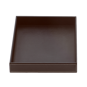 ПО ЗАПРОСУ! Decor Walther 0932490 - BROWNIE TAB Q Лоток Имитация кожи темно-коричневая