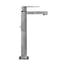 Gessi, Rettangolo, смеситель для раковины настольной, высота 296mm, с донным клапаном на 1/4&quot;, отделка сталь 149 купить в Москве: интернет-магазин StudioArdo