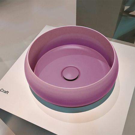BETTECraft  Раковина-чаша на столешницу круглая ,45х45х12 cм, без отв. под смеситель и перелива, цвет сиреневый 124