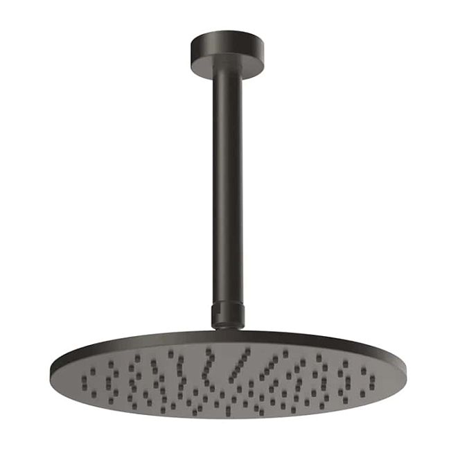Gessi Ingranaggio Душевая головка потолочная, поворотная с шарниром, Black Metal Brushed PVD