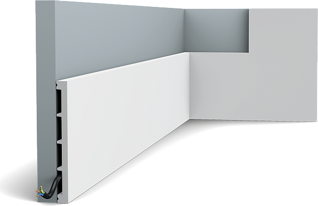 Плинтус Orac Décor SX168 SQUARE дюрополимер 200,0 x 1,4 x 15,1